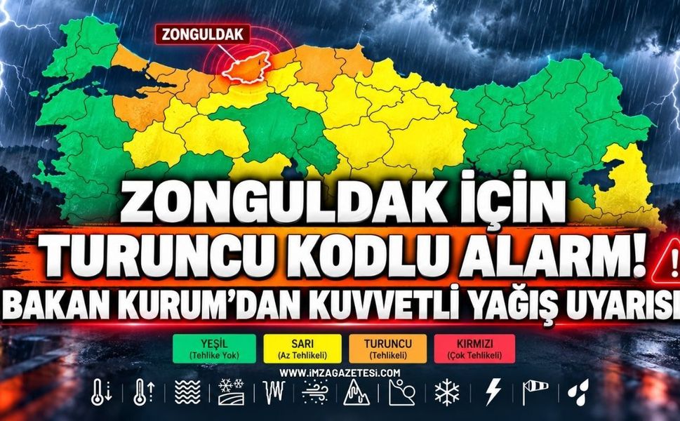 Zonguldak İçin Turuncu Kodlu Alarm! Bakan Kurum’dan Kuvvetli Yağış Uyarısı