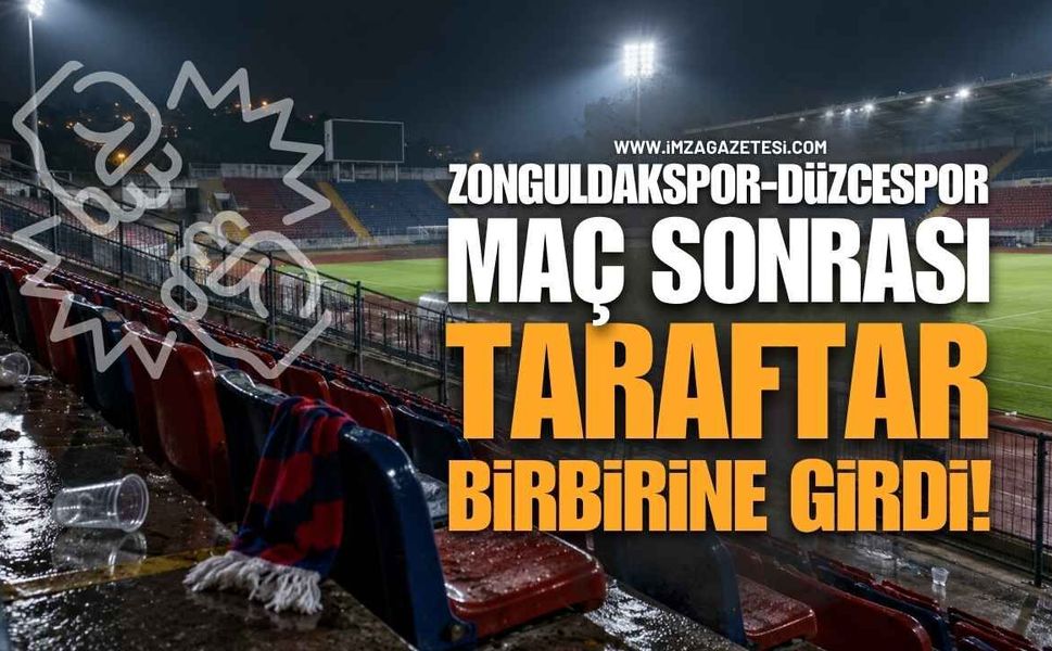 Zonguldakspor-Düzcespor Maçı Sonrası Taraftarlar Birbirine Girdi!