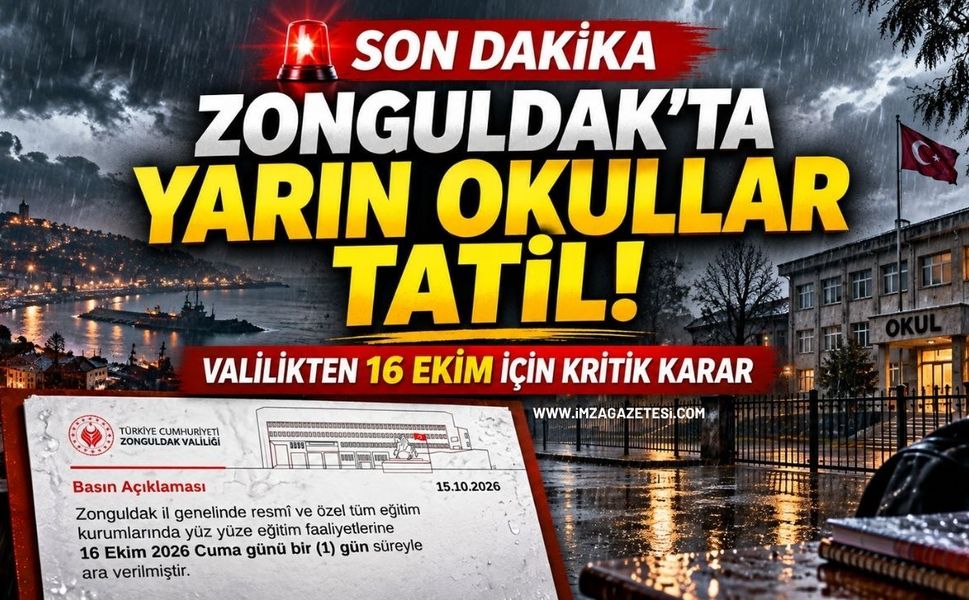 Zonguldak’ta Eğitime 1 Gün Ara Verildi! Valilikten 16 Ekim İçin Kritik Karar