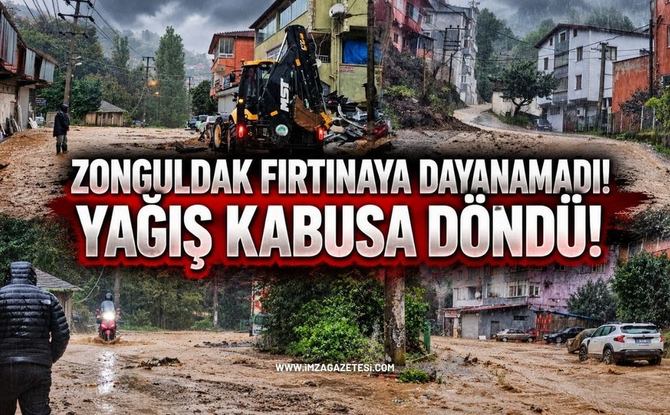 Zonguldak’ta Yağış Kabusa Dönüştü! Heyelanlar Peş Peşe Geldi