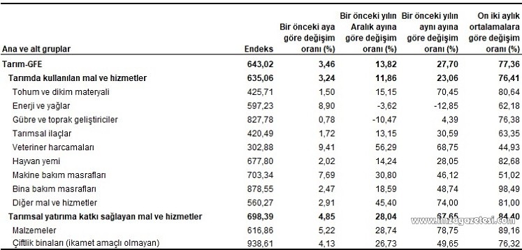 Mal ve hizmet endeksi açıklandı! (5)