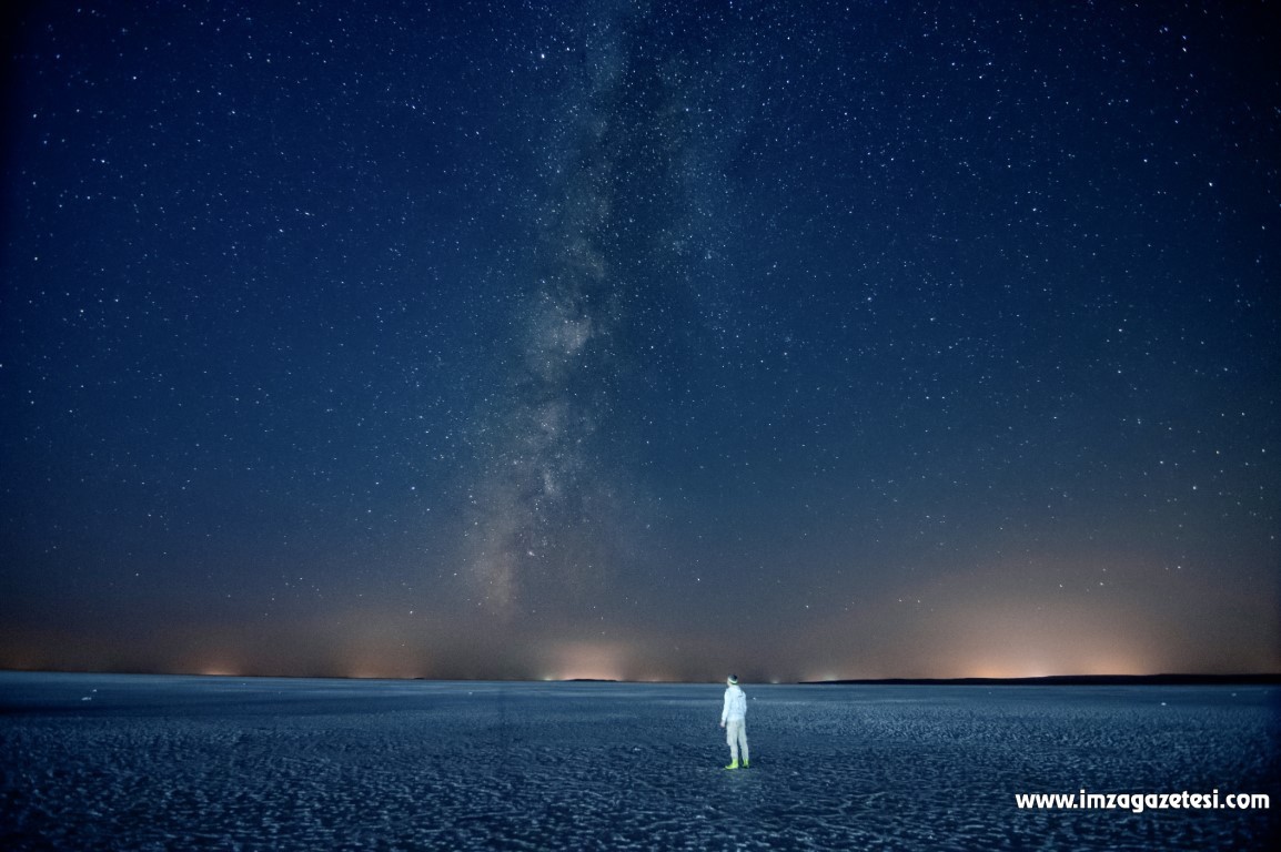 Perseid yağmuru Tuz Gölü'nden böyle görüntülendi!