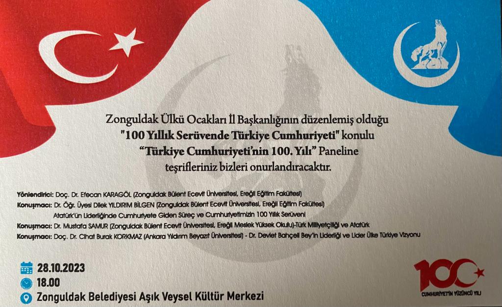 Zonguldak Ülkü Ocakları cumhuriyetin 100. yılını kutluyor!