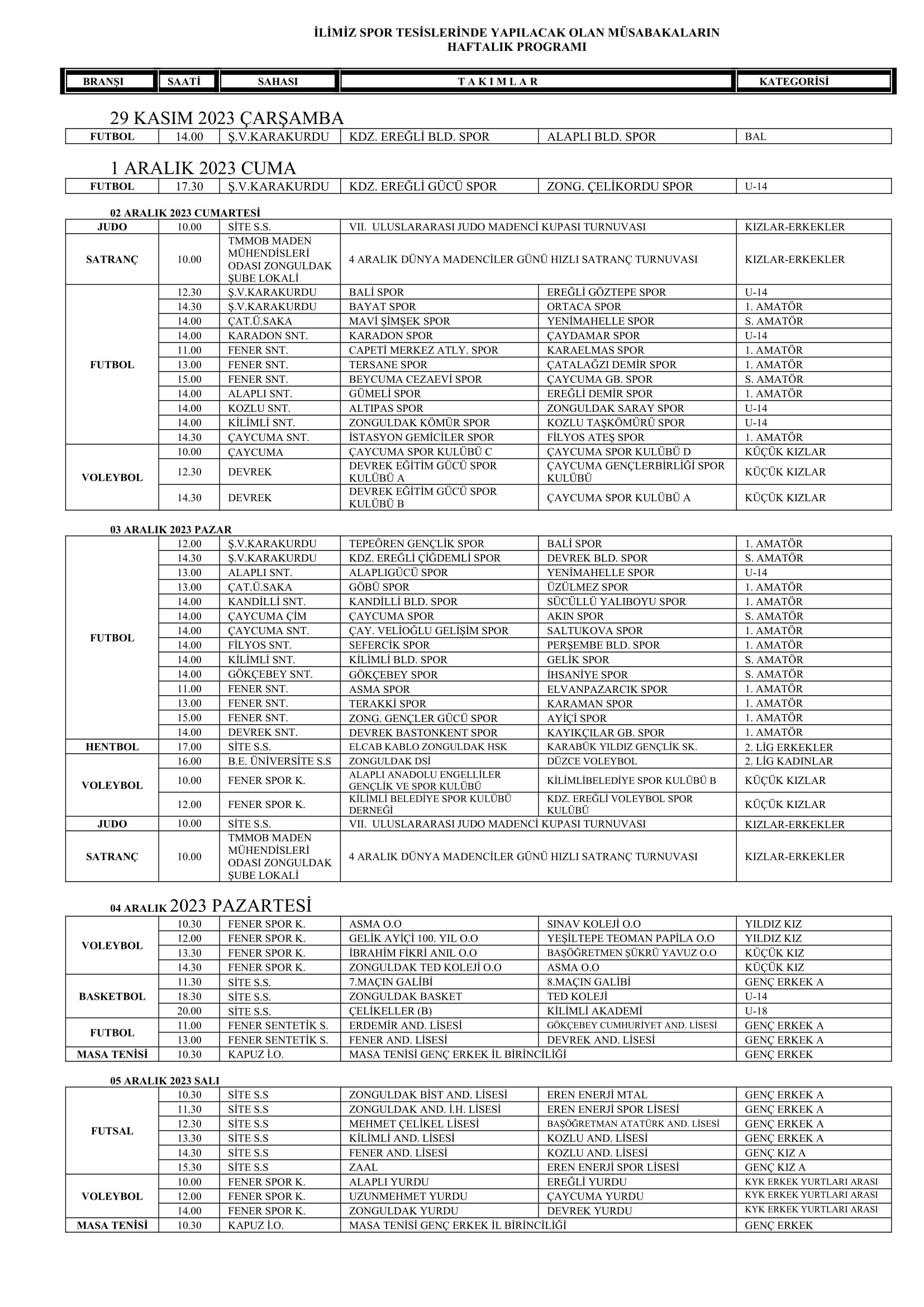 02-08 Aralık 2023 HAFTALIK PROGRAM-1