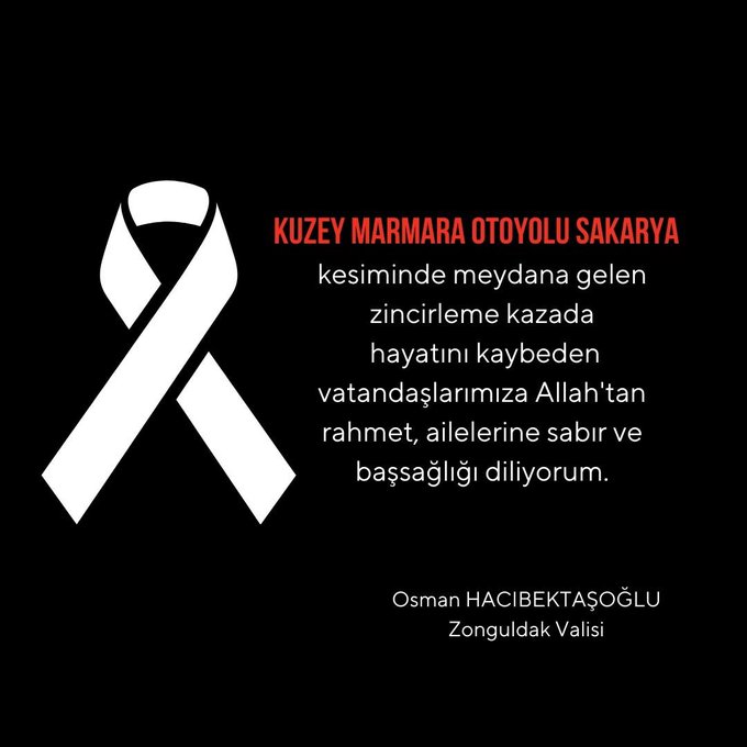 Vali Hacıbektaşoğlu, Kuzey Marmara Otoyolu'nda Yaşanan Feci Kazada Ölenleri Andı!