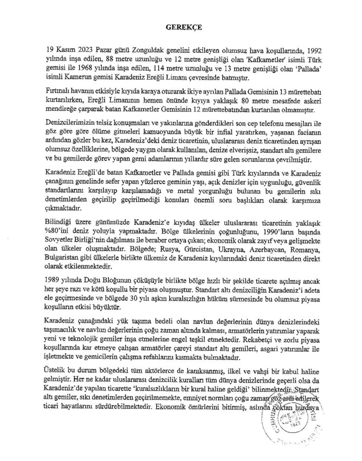 Denizcilik Faciası Meclis Gündeminde! Milletvekili Yavuzyılmaz Araştırma Komisyonu Istedi (1)-1