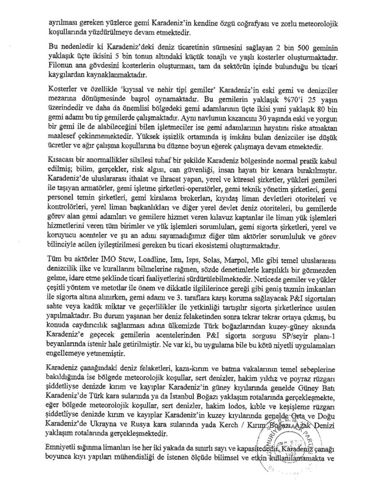 Denizcilik Faciası Meclis Gündeminde! Milletvekili Yavuzyılmaz Araştırma Komisyonu Istedi (5)