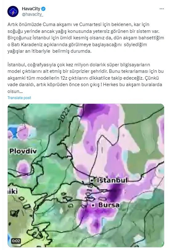 İstanbul'a Karlı Sürpriz! Zonguldak, Karabük Ve Bartın Üzerinde Kar Belirecek!-1