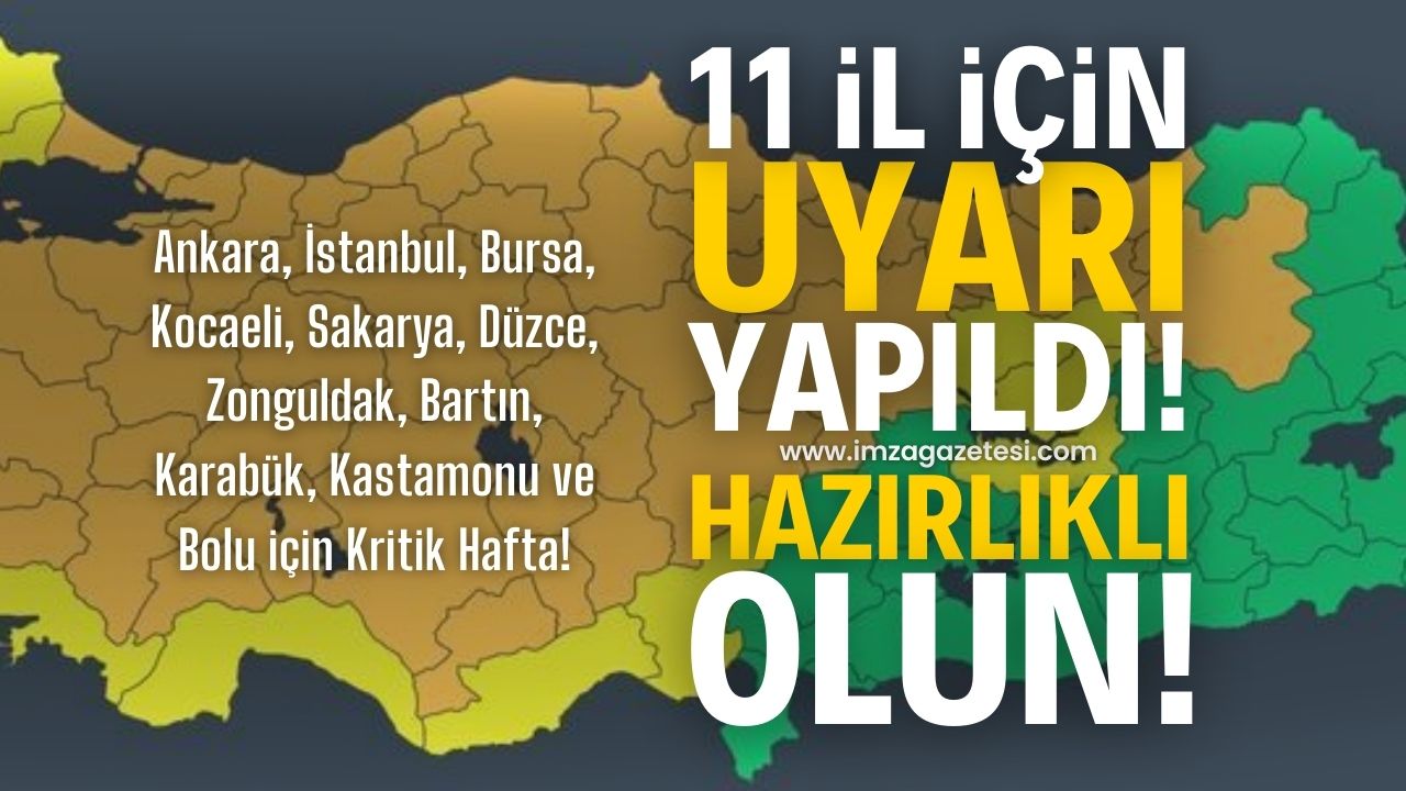 Ankara, İstanbul, Bursa, Kocaeli, Sakarya, Düzce, Zonguldak, Bartın, Karabük, Kastamonu ve Bolu için hava durumu!