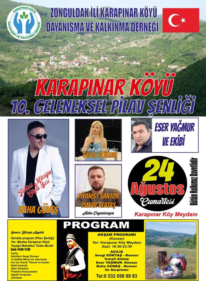 Karapınar Köyü’nde 10. Geleneksel Pilav Şenliği! Zonguldaklı Vatandaş Bekleniyor!1 (1)