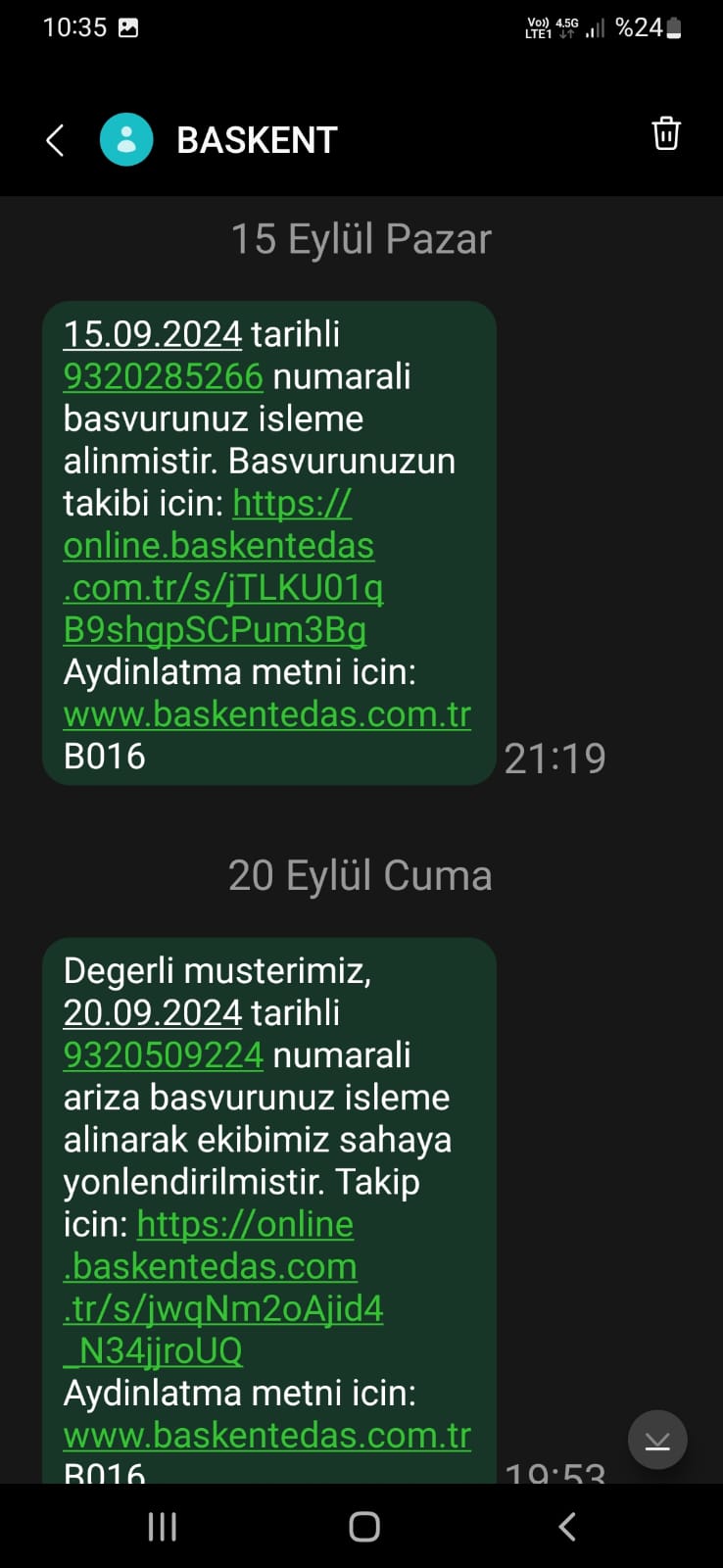 Direkte Şimşekler Çakıyor, Başkentedaş Mesaj Atmakla Yetiniyor! (2)