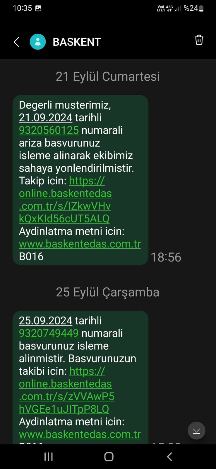 Direkte Şimşekler Çakıyor, Başkentedaş Mesaj Atmakla Yetiniyor! (3)