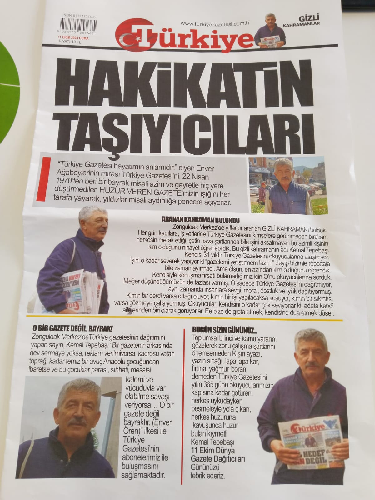 Türkiye Gazetesi’nden Zonguldak’ta Ilk! 11 Ekim Dünya Gazete Dağıtıcıları Günü’nde Dağıtıcılara Özel Gazete! (2)