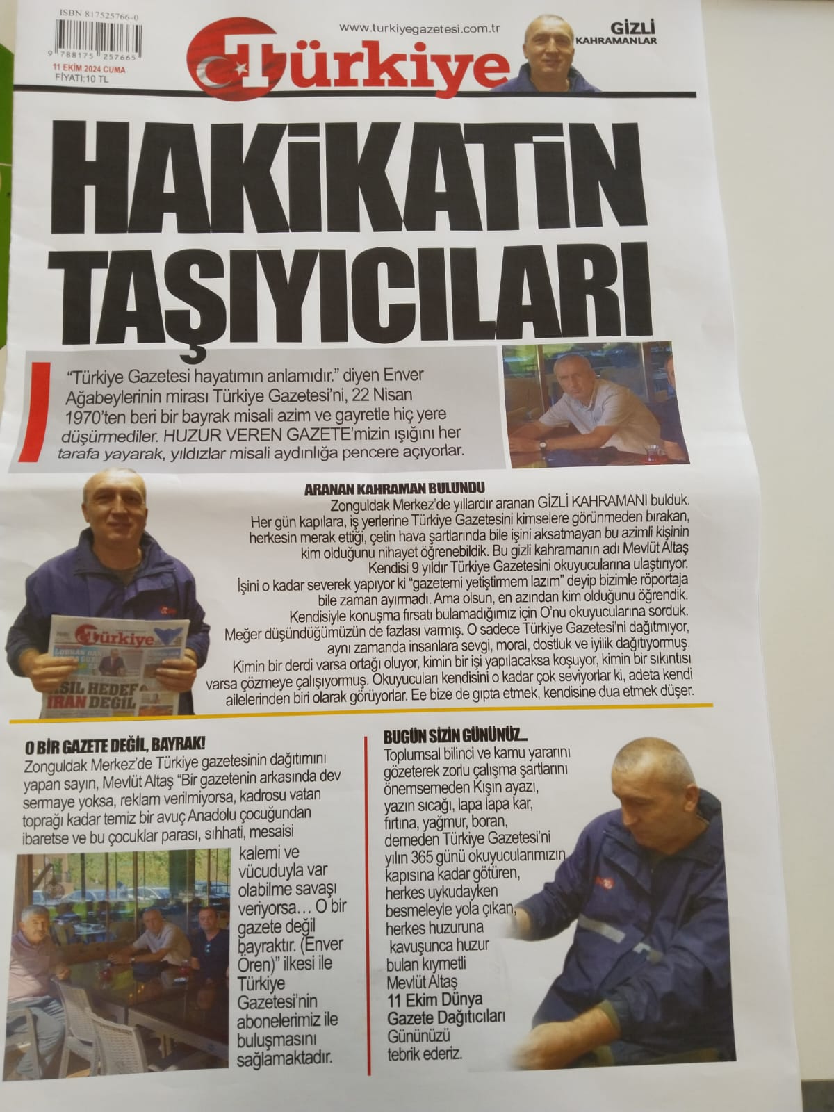 Türkiye Gazetesi’nden Zonguldak’ta Ilk! 11 Ekim Dünya Gazete Dağıtıcıları Günü’nde Dağıtıcılara Özel Gazete! (3)