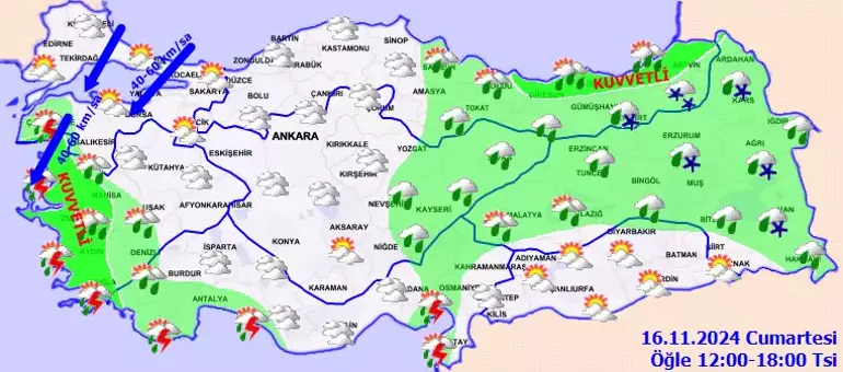 Antalya, Artvin, Aydın, Giresun, İzmir, Manisa, Muğla, Rize