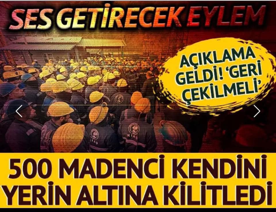 Madenciler Kendini Madene Kapattı! Madencilerden Destek “#Yaşasınsınıfdayanışması” (1)