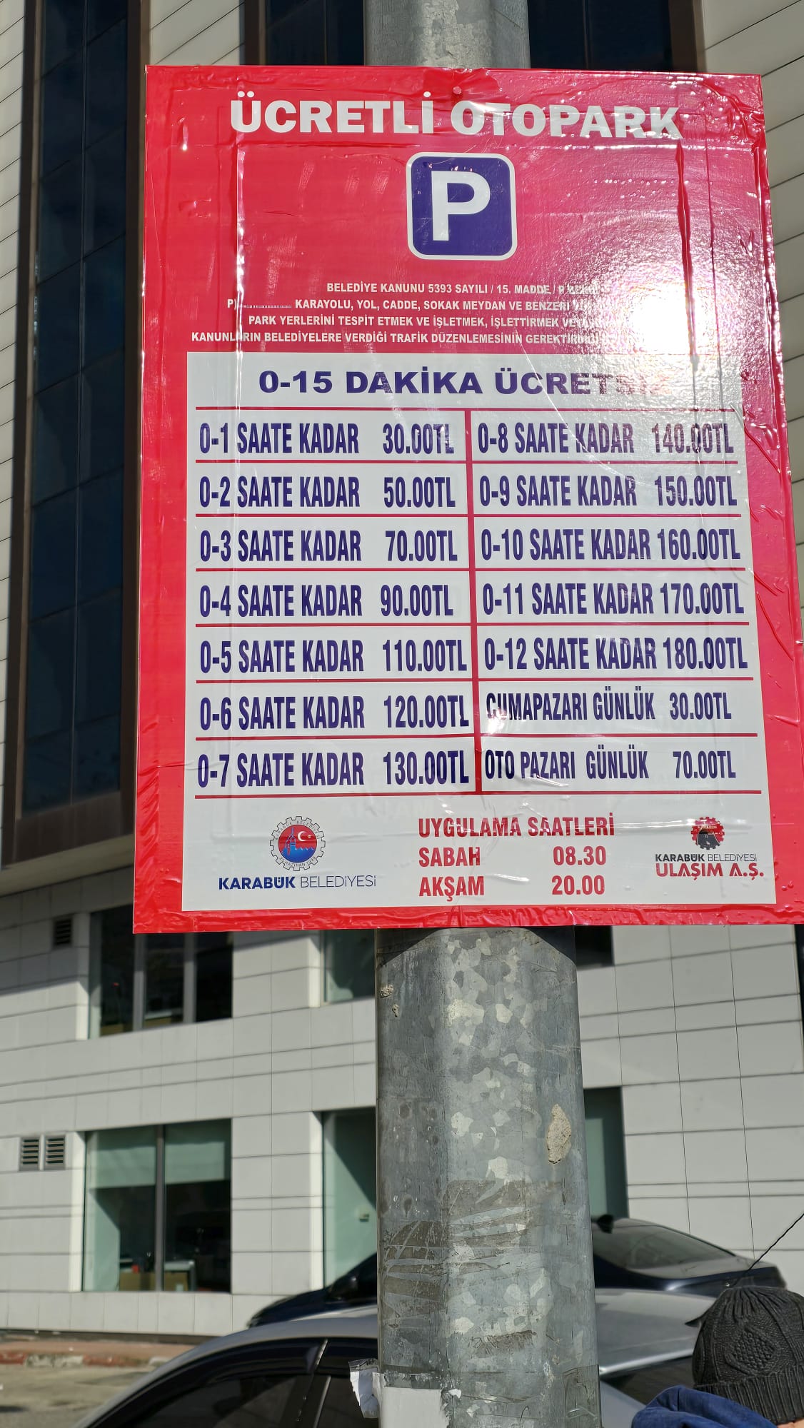 Zonguldak’ın Ardından Karabük’te De Otopark Ücretlerine Zam! Karabük Haber (2)