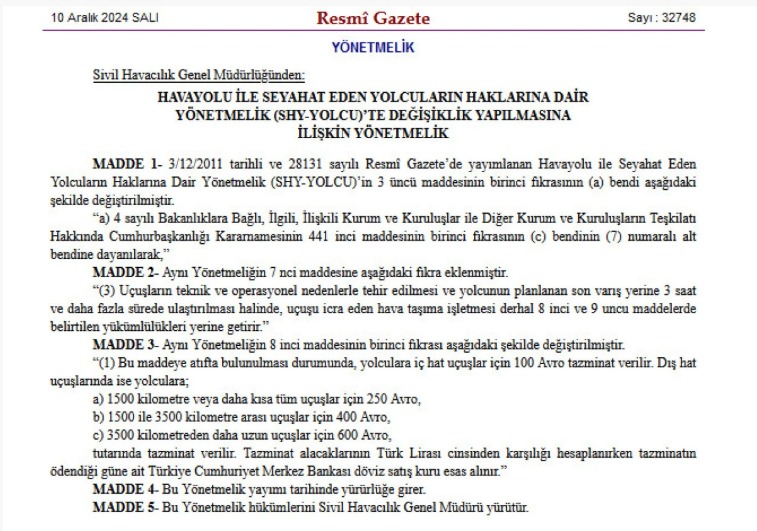 Rötar Yapan Havayolu Şirketlerine Tazminat Yükümlülüğü Geliyor! Gündem Haber