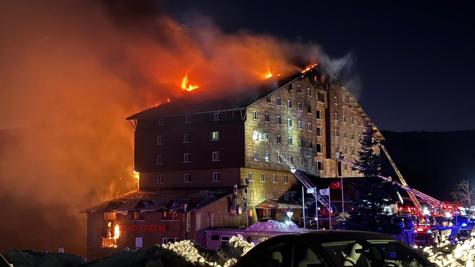 Kartalkaya’da Kara Gün! Lokantadan Grand Kartal Otel'e...  Bolu Haber