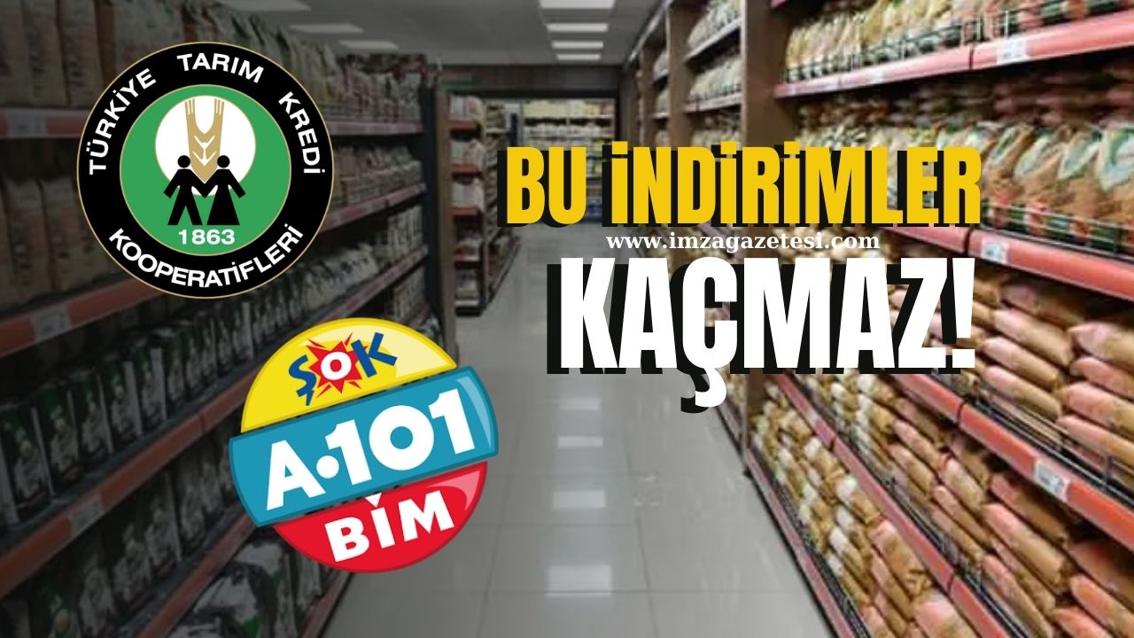 A-101,Bim, Şok, Tarım Kredi marketlerde indirim yağmuru! Bu fırsat kaçmaz!