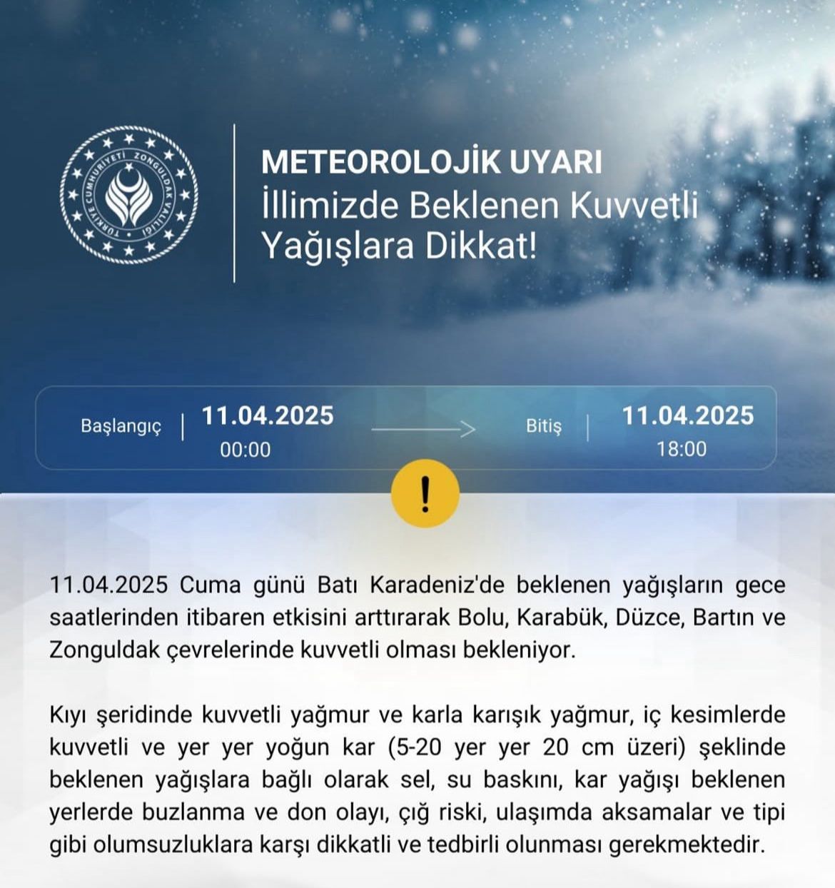 Zonguldak Valiliğinden Açıklama Vatandaşlara Uyarı! Zonguldak Haber Imza Gazetesi