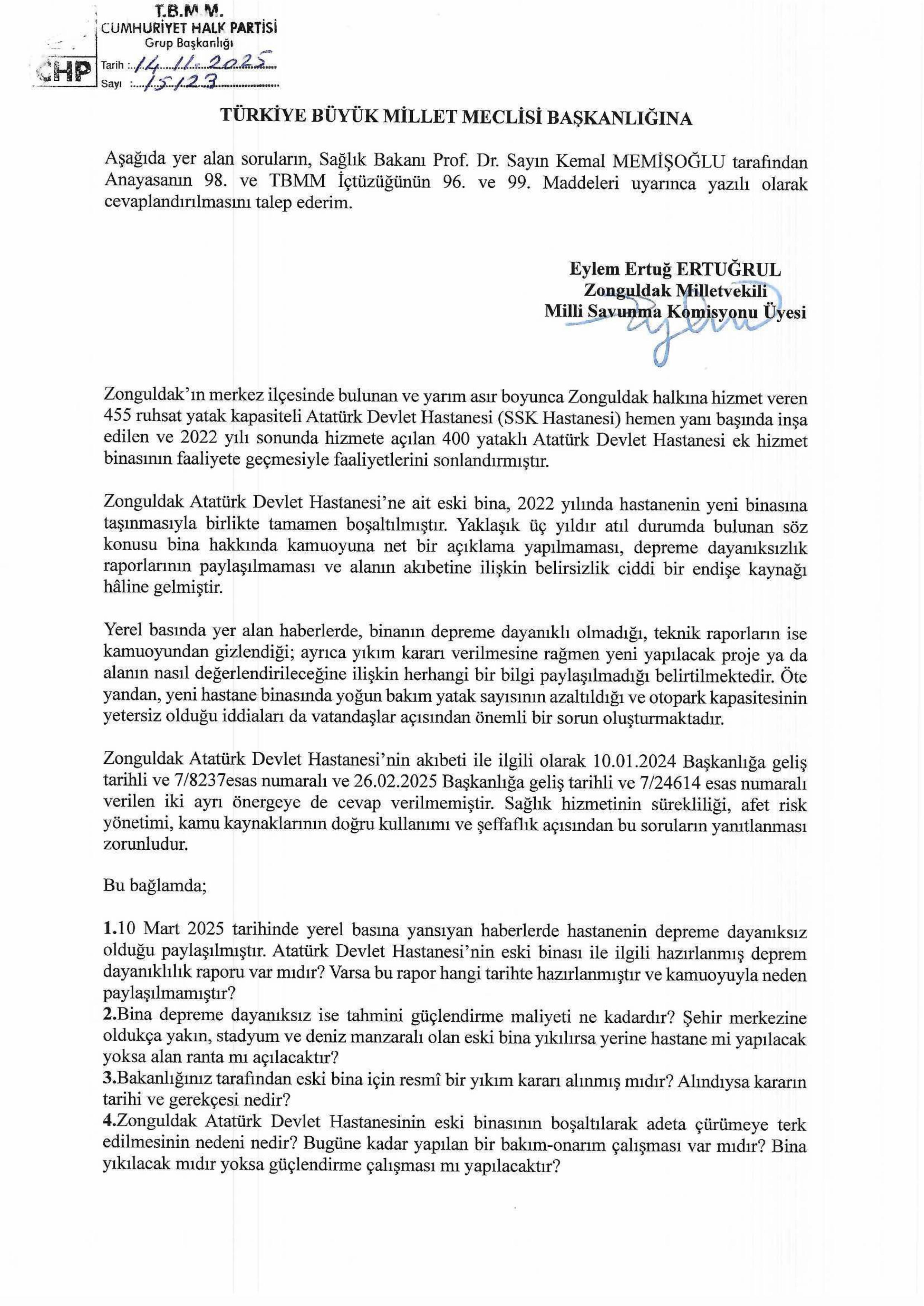 Sağlık Bakanlığına Soru Önergesi Images