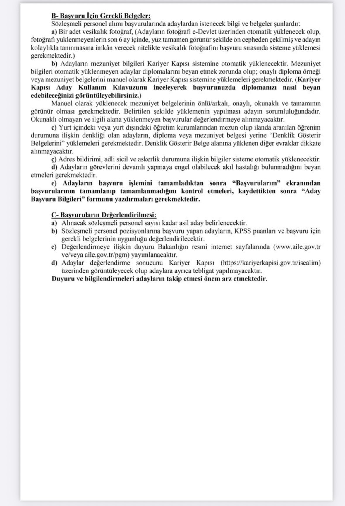 Aile Ve Sosyal Hizmetler Bakanlığı 3 Bin Personel Alacak! Başvurular Başladı! Imza Gazetesi (3)