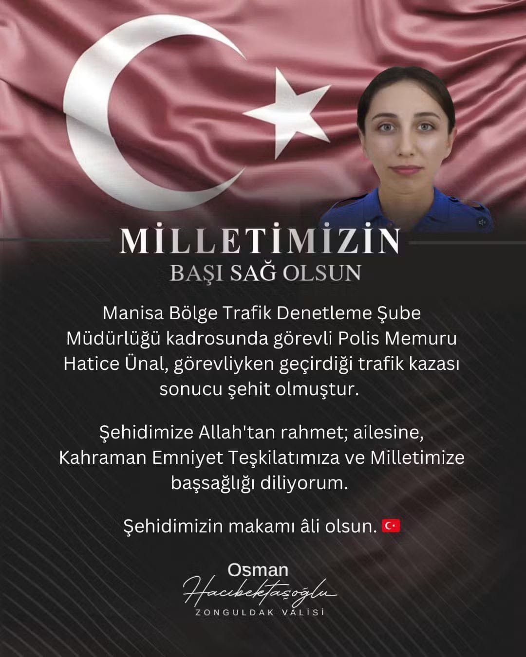 Polis Memuru Hatice Ünal Şehi̇t İmza Gazetesi̇