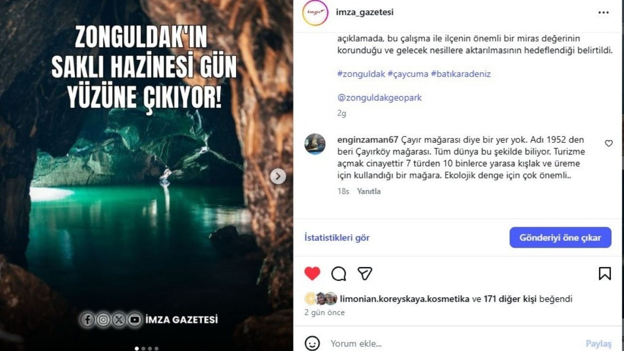 Zonguldaklı Mağaracı Engin Zaman'dan Bakka Projesine 'Durdurun' Çağrısı! Turizme Açmak Cinayettir İmza Gazetesi (4)