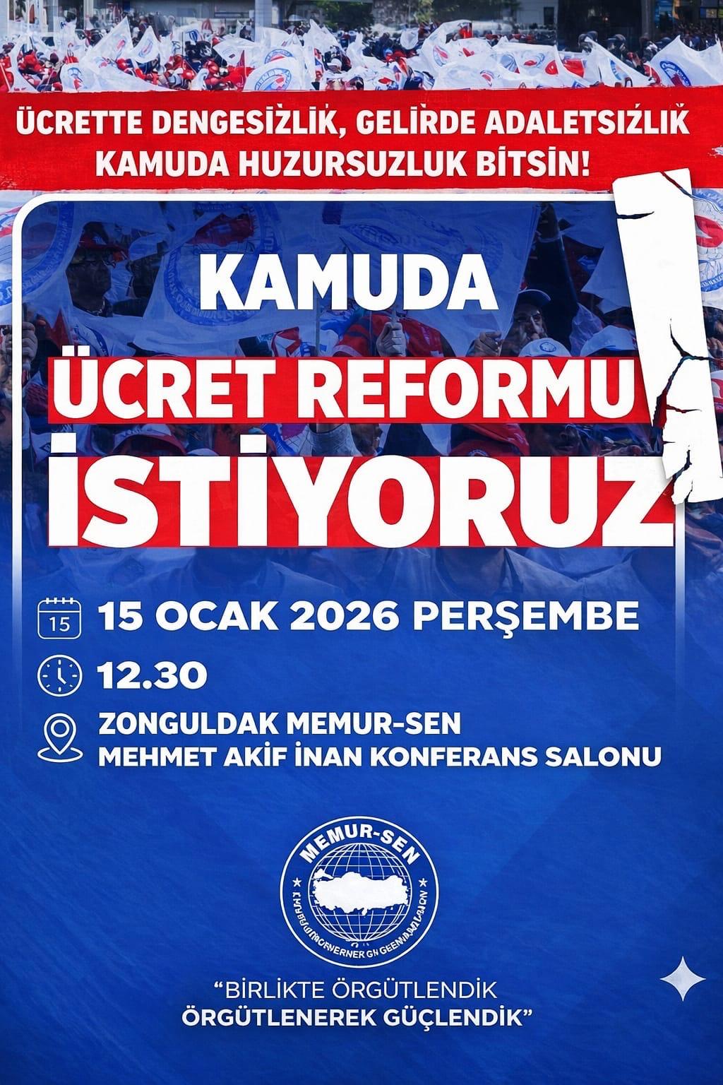 Kamuda Ücret Reformu İçin Zonguldak’ta Güçlü Çağrı