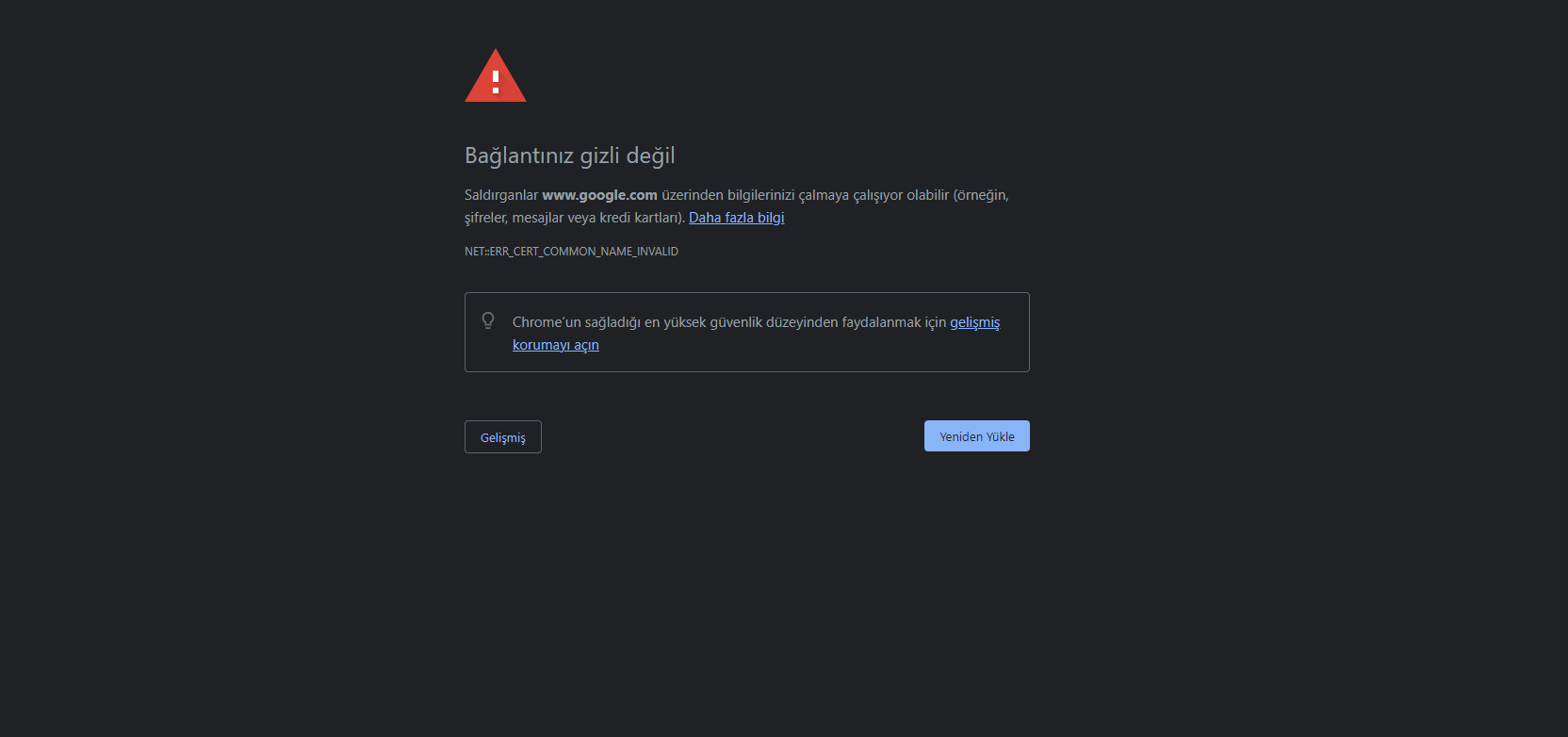 Bağlantınız Gizi Değil Hatası Çözümü 2026 1