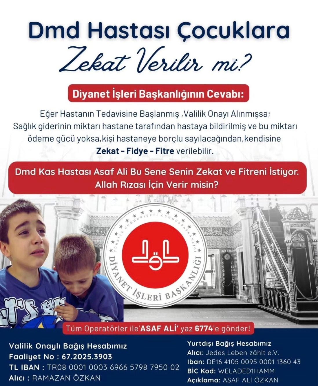 Dmd Hastası Asaf Ali İçin Bir Umut Olalım! İmza Gazetesi̇