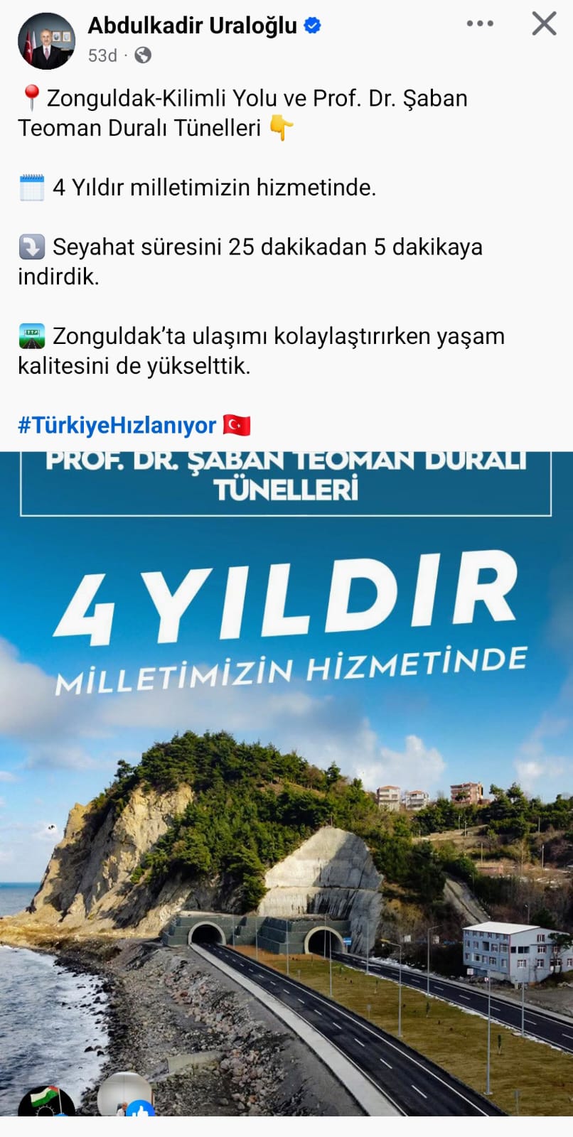 Ulaştırma Ve Altyapı Bakanı Abdulkadir Zonguldak Kilimli Yolu Ve Duralı Tünelleri Dört Yıldır Hizmette İmza Gazetesi̇ (7)-1