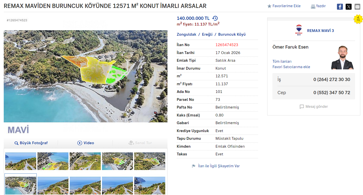 Zonguldak Köy Arsa Imza Gazetesi