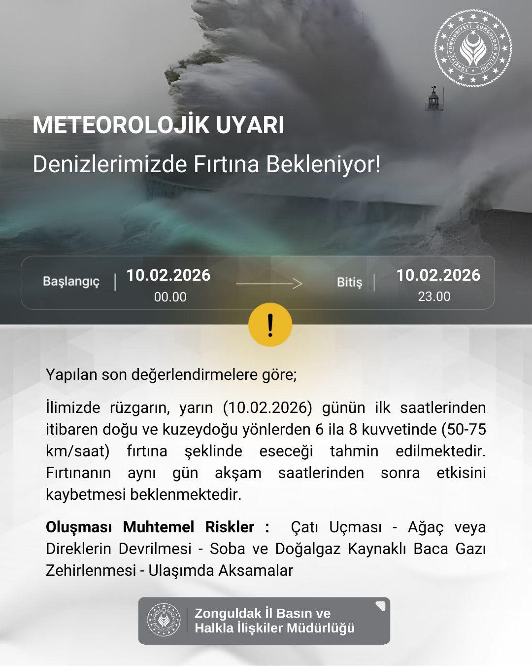 Zonguldak Valiliği Sosyal Medya Fırtına Paylaşımı Imza Gazetesi