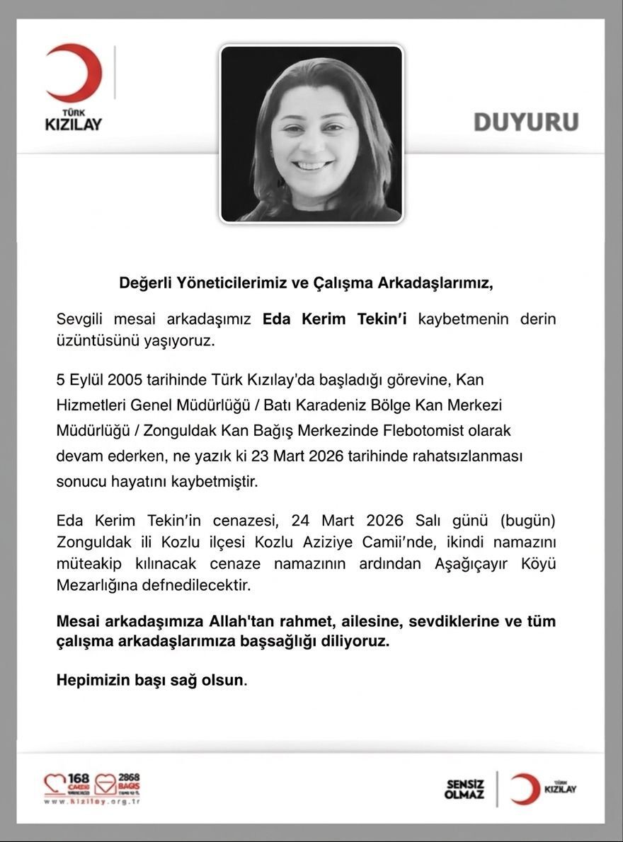 Hemşire Eda Kerim Tekin’in Cenaze Programı Belli Oldu! İmza Gazetesi (16)-1