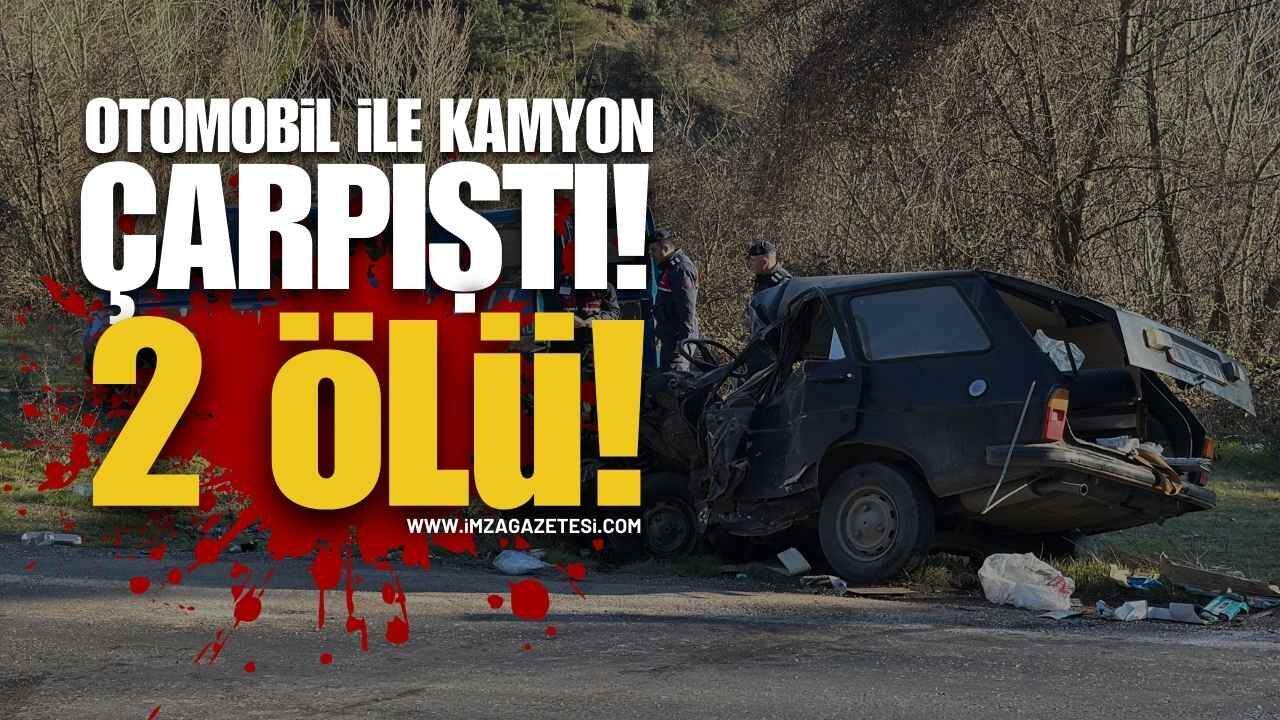 Otomobil ile Kamyon Çarpıştı: 2 Ölü!