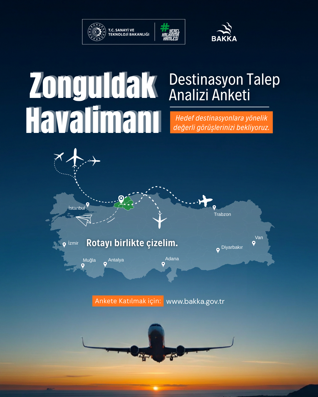 Zonguldak Çaycuma Havalimanı Yeni Destinasyon Açılması Anketi Sosyal Medya (Dikey)