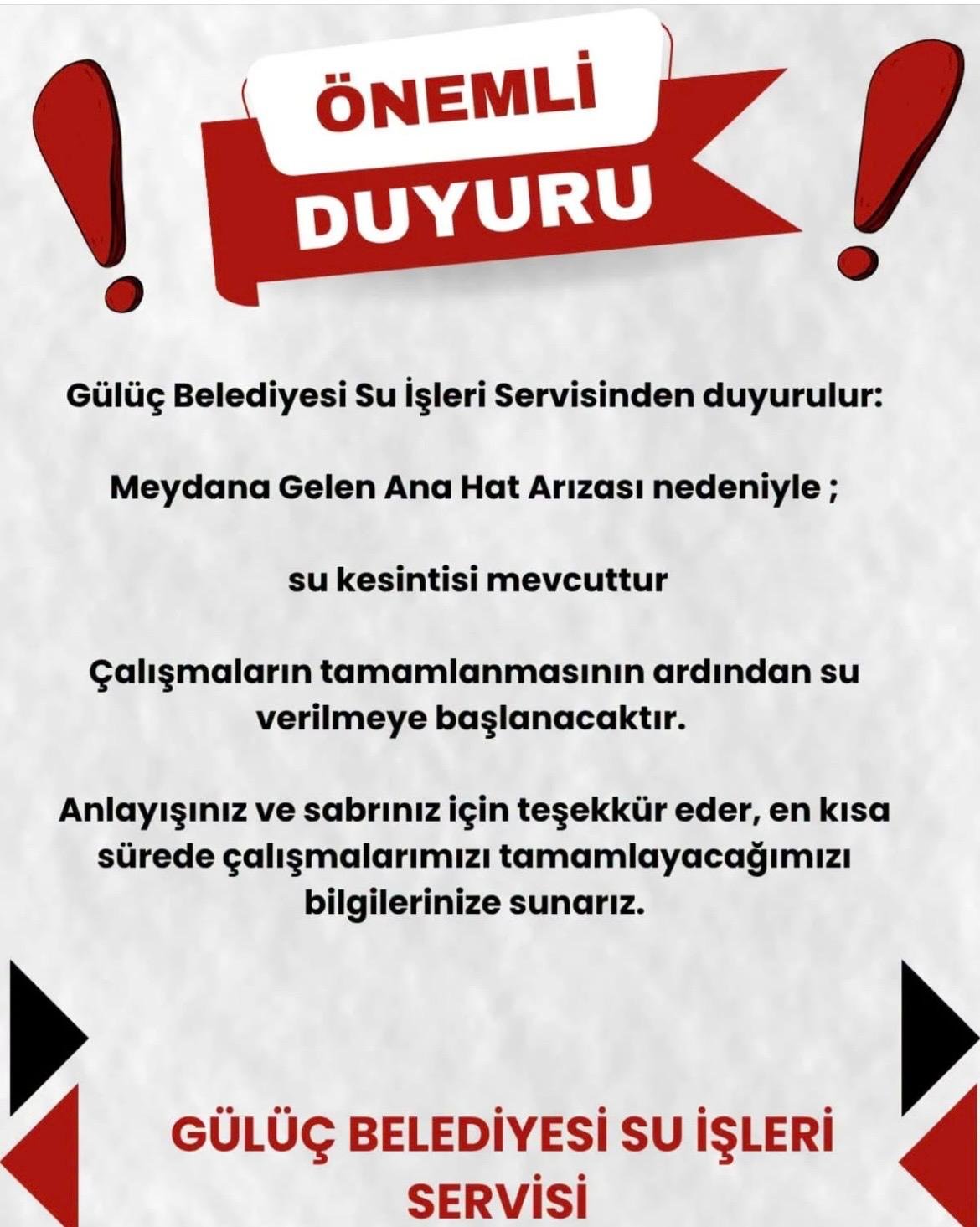 Belediyeden Su Kesintisi Uyarısı! İmza Gazetesi̇