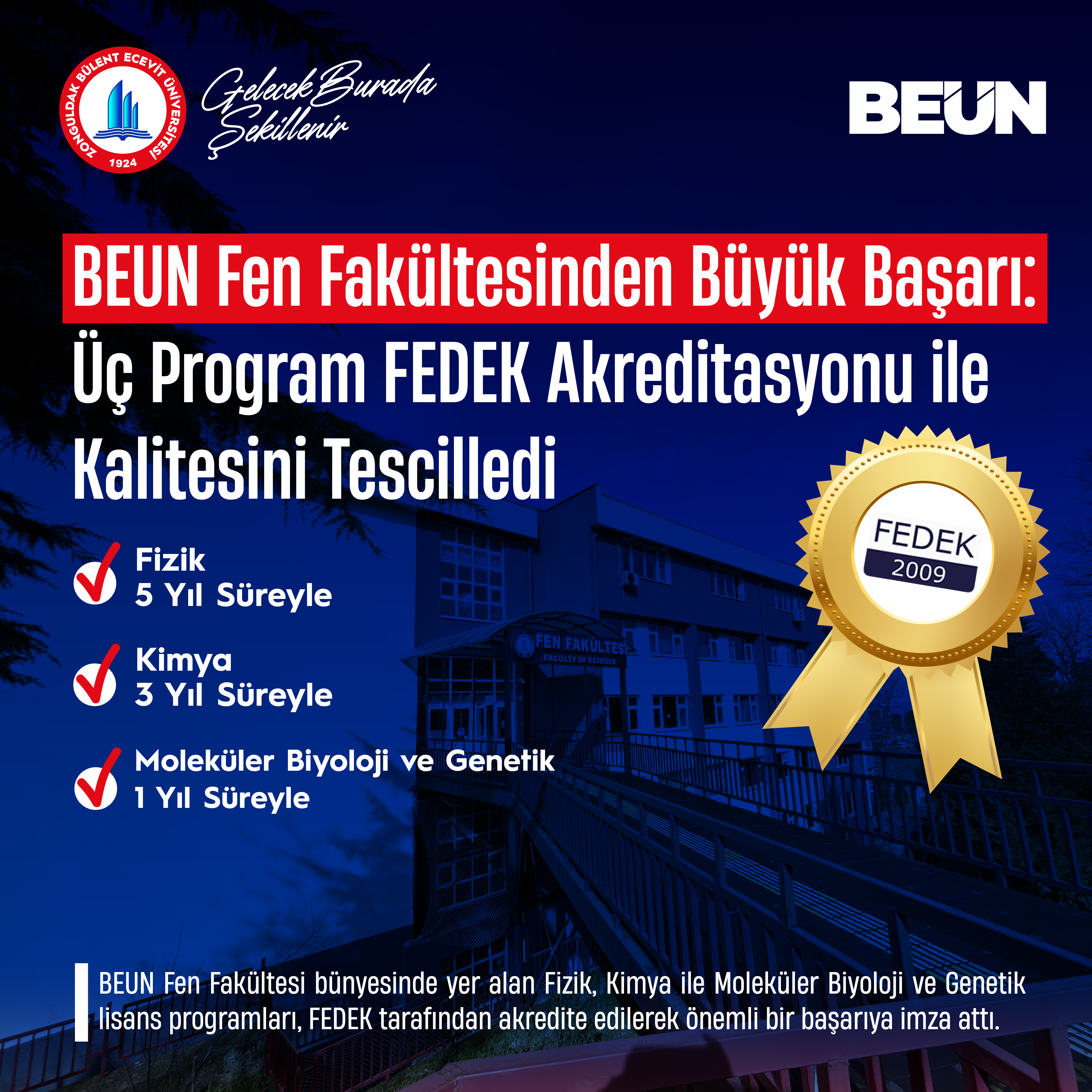 Beun Fen Fakültesi’nde Üçlü Gurur! Eğitimde Kalite Fedek Ile Tescillendi! İmza Gazetesi-1