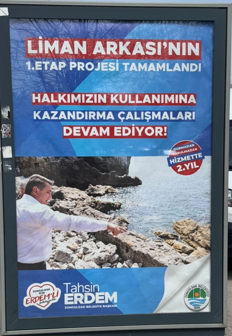 Denizin Yuttuğu Projeye Billboard Süsü! Zonguldak Belediye Başkanı Tahsin Erdem’e Reklam Tepkisi! İmza Gazetesi (1)