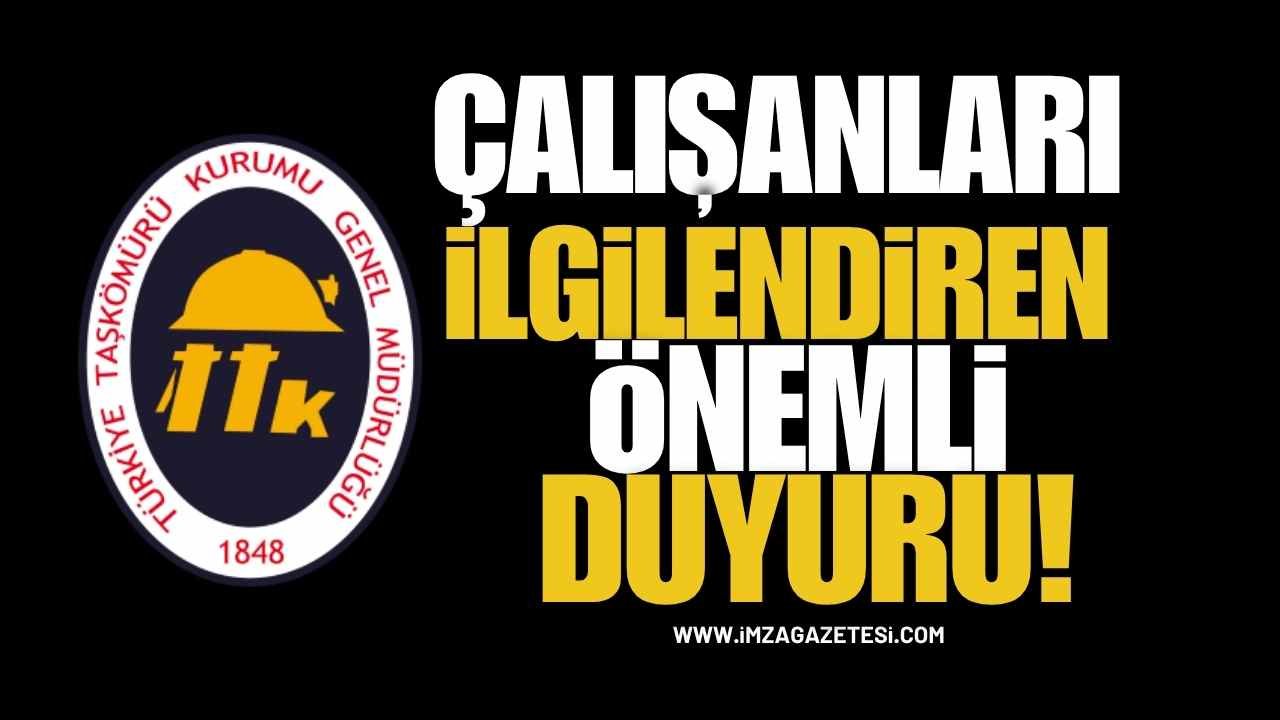 TTK’dan Çalışanları İlgilendiren Önemli Duyuru!