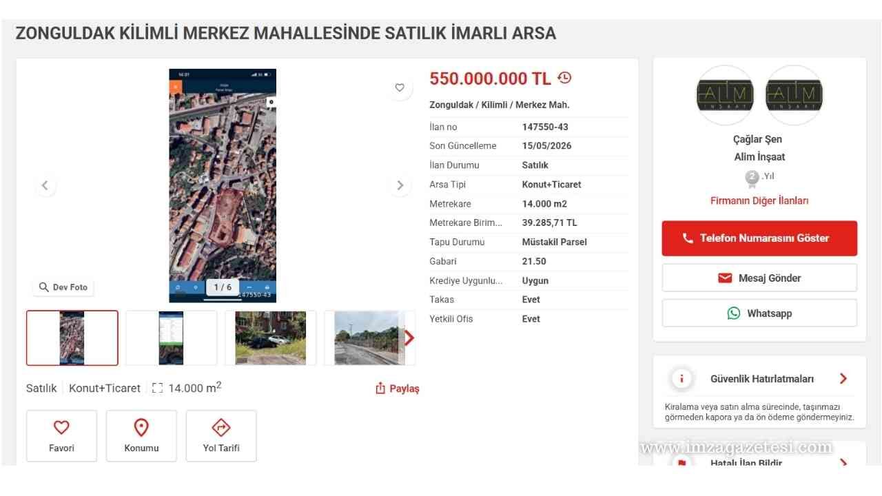 Zonguldak En Pahalı Arsası Imza Gazetesi Haber