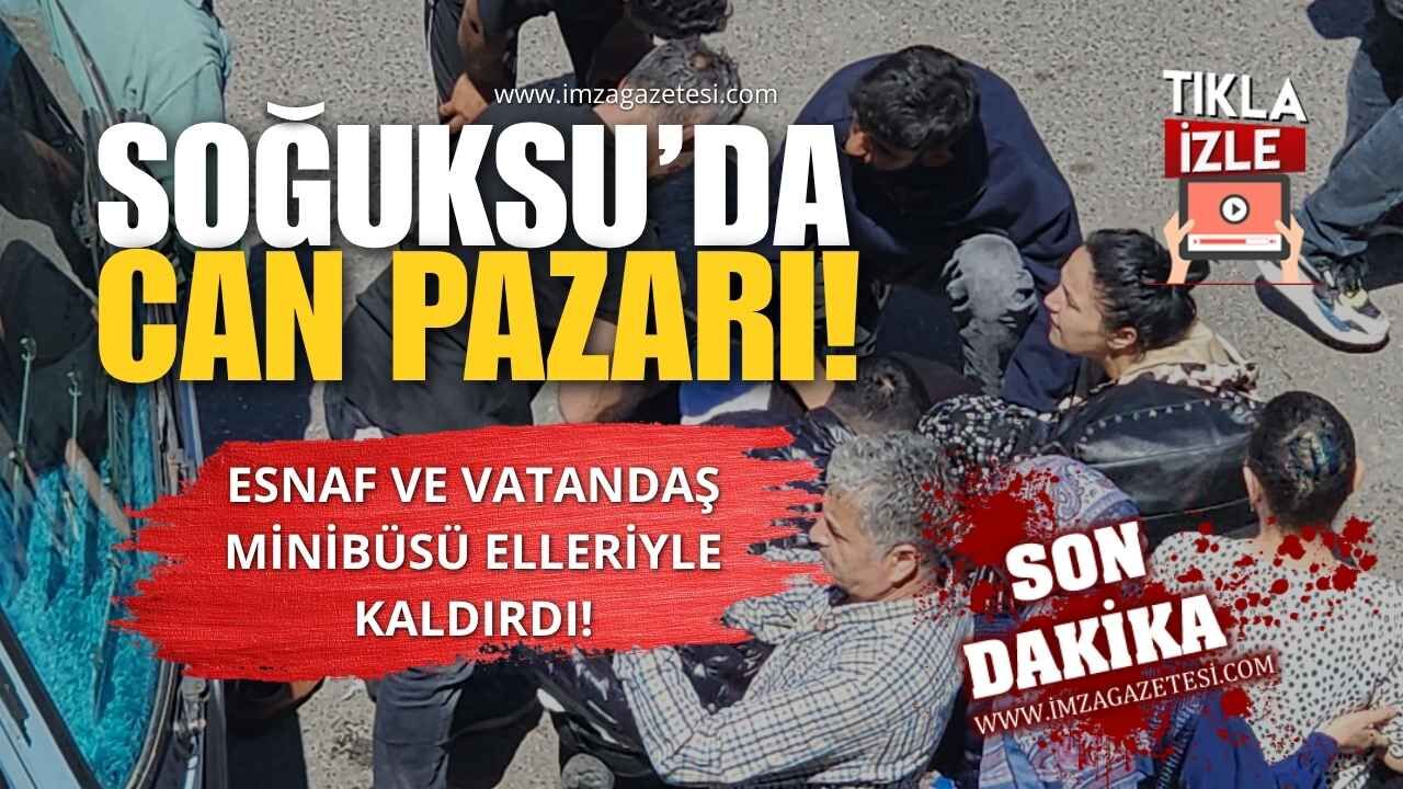 Zonguldak Soğuksu'da Can Pazarı! Vatandaşlar Minibüsü Elleriyle Kaldırarak Yaralıyı Kurtardı!