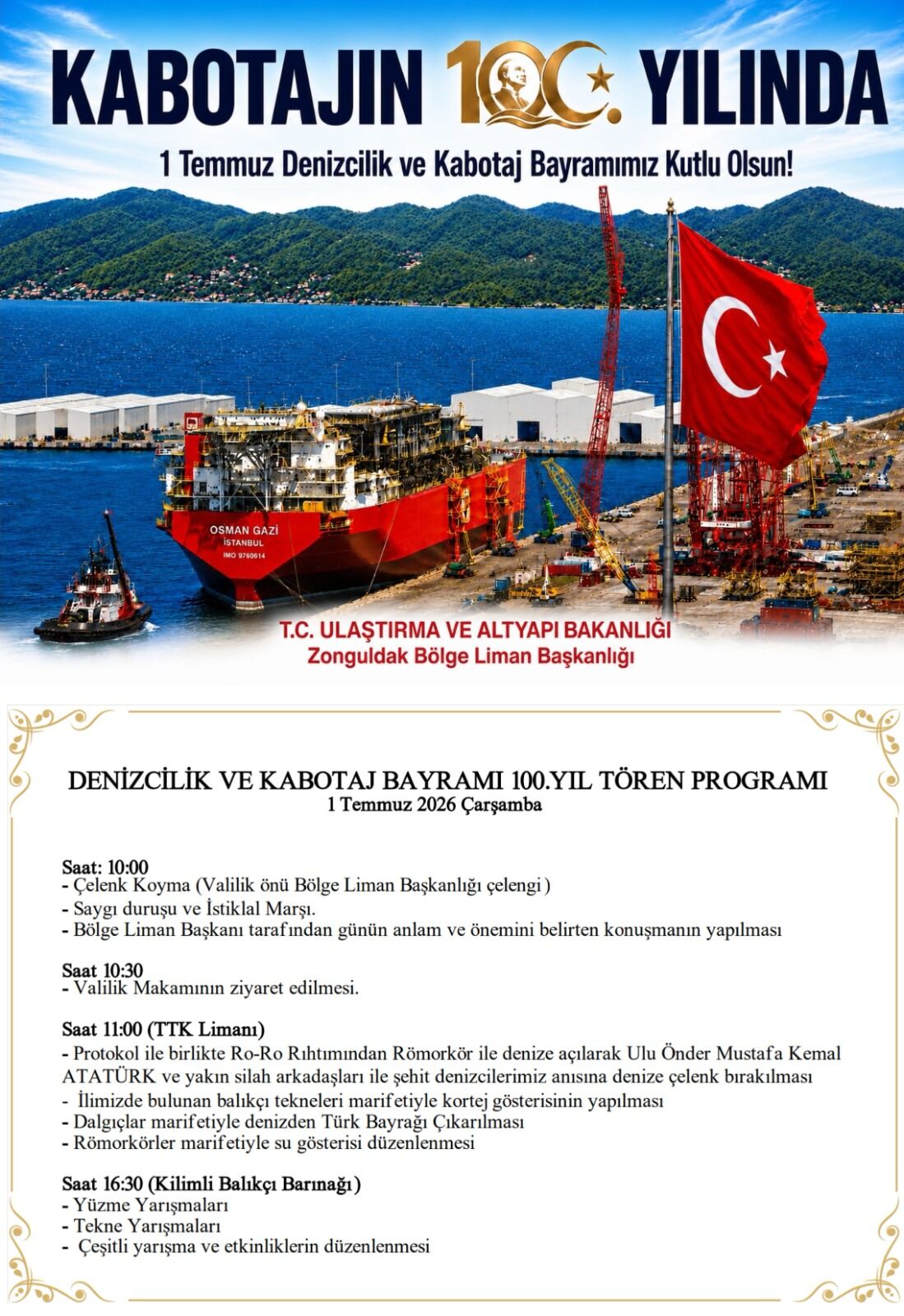 Kabotaj Bayramı'nın 100. Yılı Zonguldak'ta Törenlerle Kutlanacak Imza Gazetesi (2)