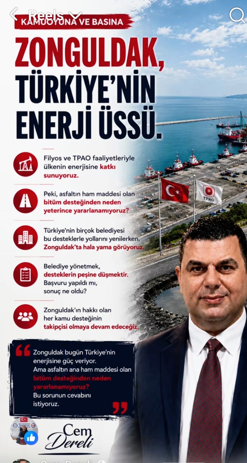 Cem Dereli'den Bitüm Desteği Çağrısı Zonguldak Neden Yararlanamıyor İmza Gazetesi