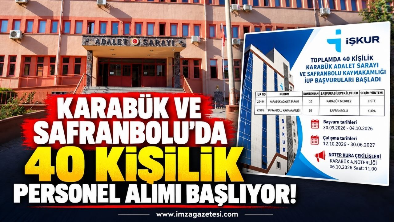 Karabük ve Safranbolu'da 40 Kişilik Personel Alımı Başlıyor