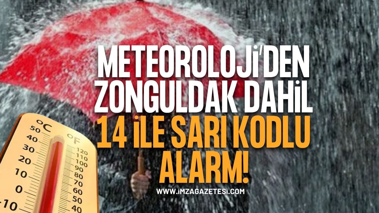 Meteoroloji'den Zonguldak Dahil 14 İle Sarı Kodlu Alarm