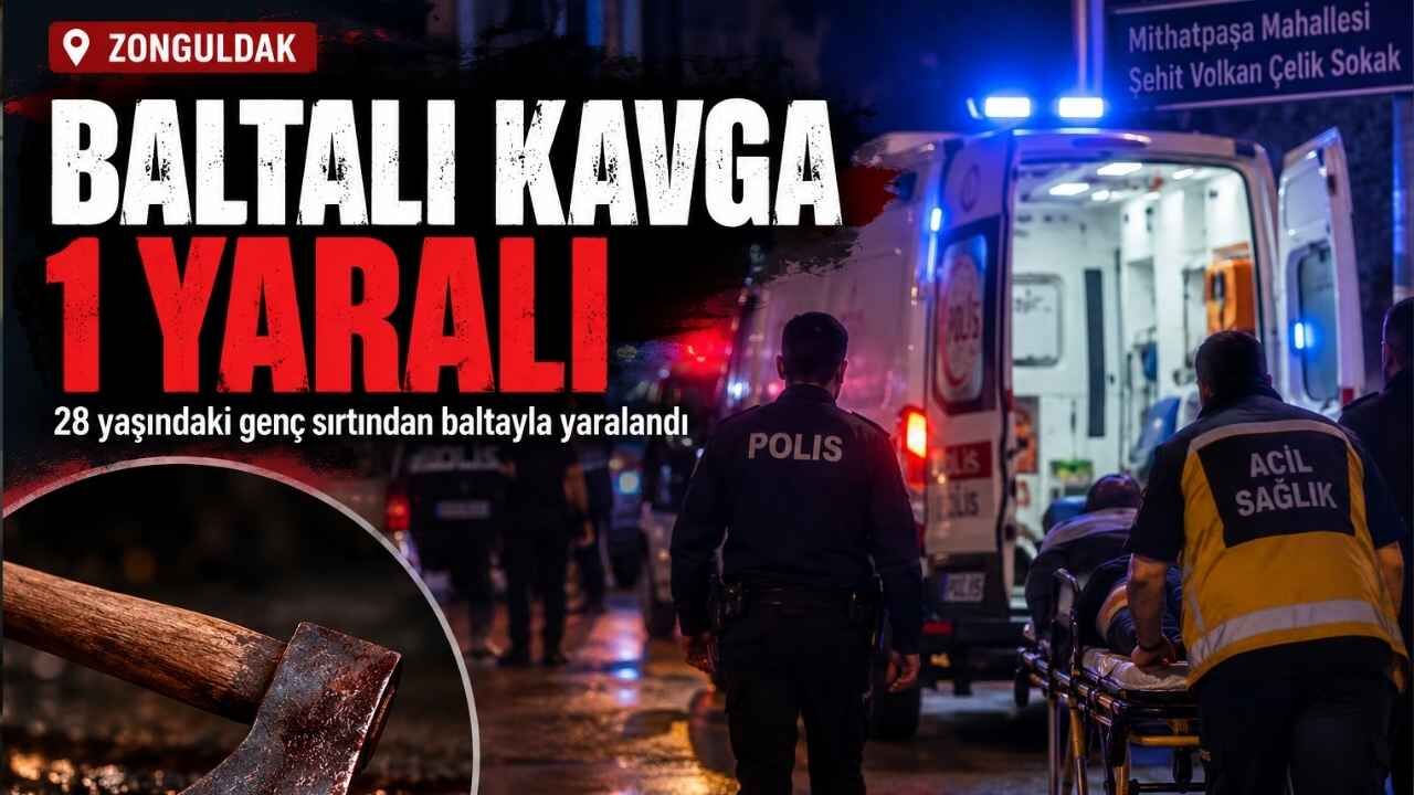 Zonguldak Mithatpaşa'da Baltalı Kavga: Ekipler Olay Yerinde