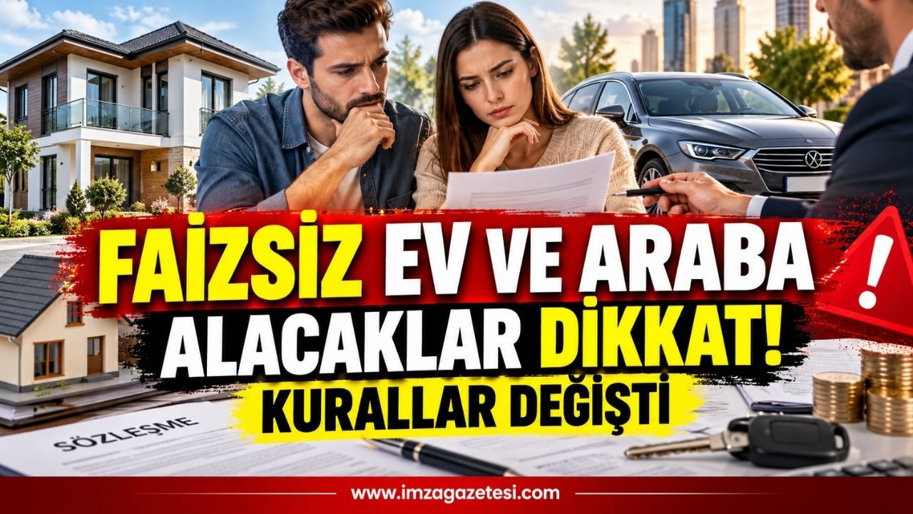 Faizsiz Ev ve Araba Alacaklar Dikkat: Kurallar Değişti